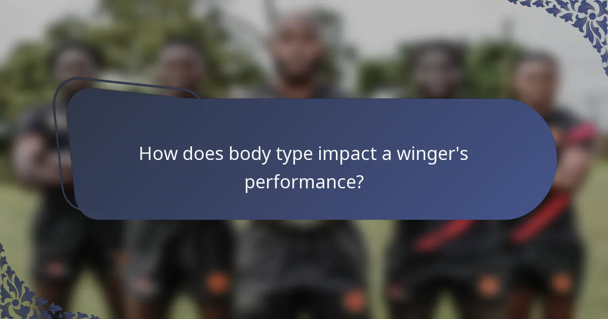 How does body type impact a winger's performance?
